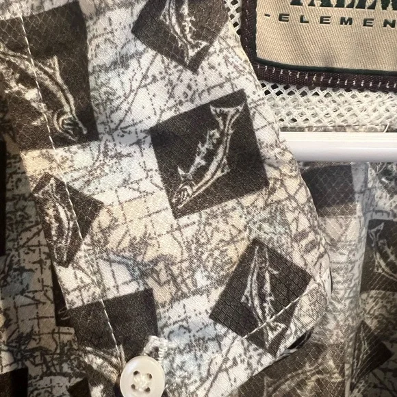 Tallwoods Fish and Map Patterned Short Sleeve Button Shirt 4XL - Picture 3 of 6